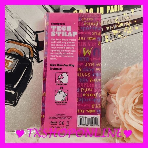 PRIMO { Smartphone } Tech Strap multicolor floral beads NEW - Picture 3 of 4